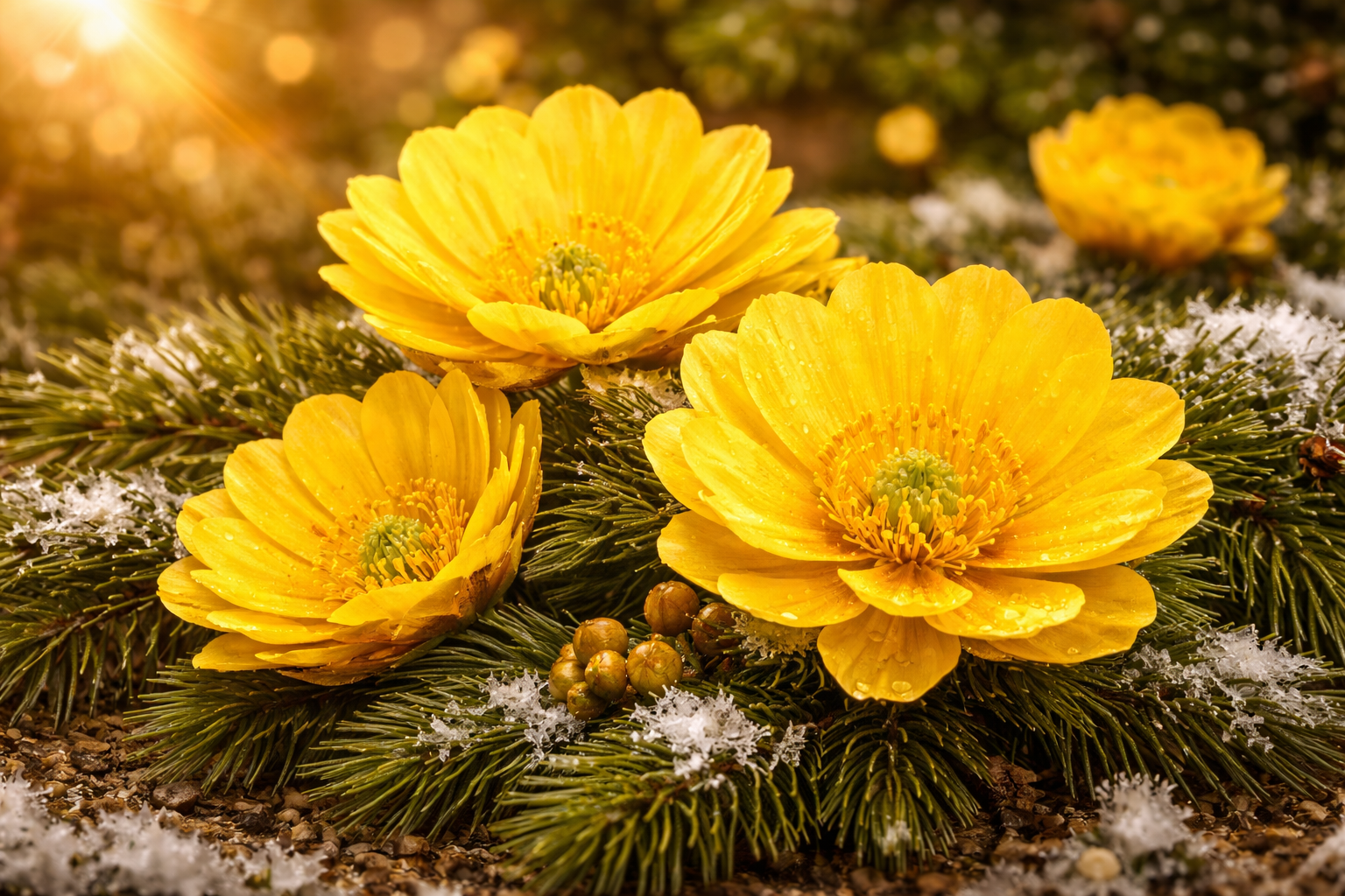 1月4日の誕生花・フクジュソウ（福寿草）