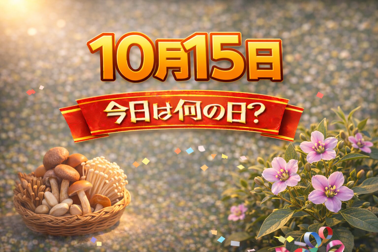 10月15日は何の日？記念日・出来事・誕生日の有名人まとめ