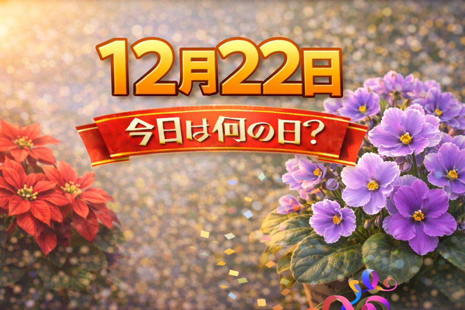 12月22日は何の日？記念日・出来事・誕生日の有名人まとめ