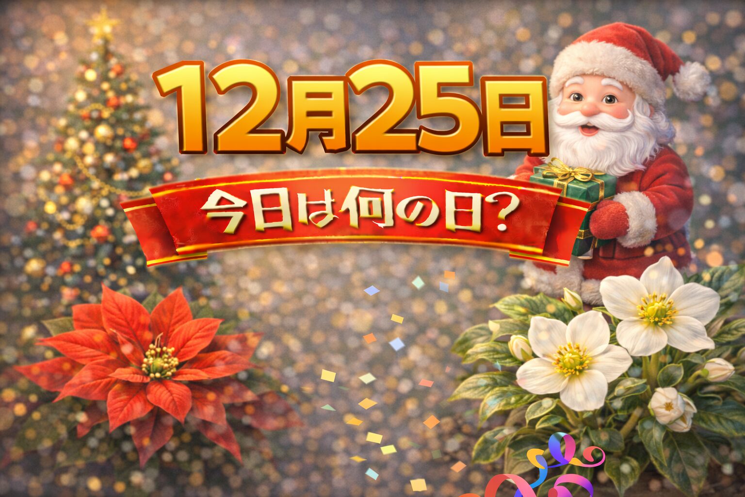 12月25日は何の日？記念日・出来事・誕生日の有名人まとめ