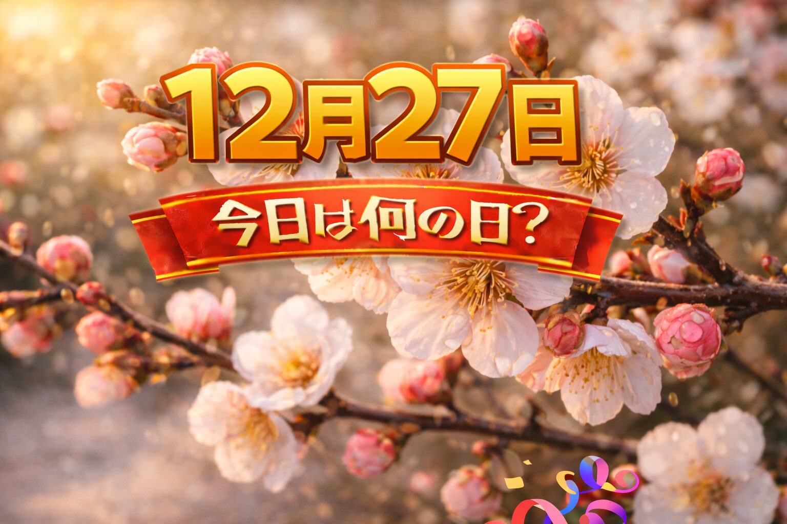 12月27日は何の日？記念日・出来事・誕生日の有名人まとめ