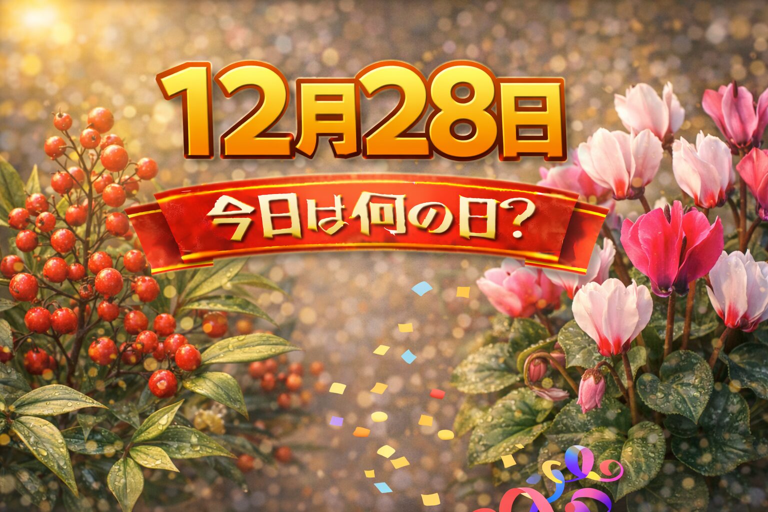 12月28日は何の日？記念日・出来事・誕生日の有名人まとめ