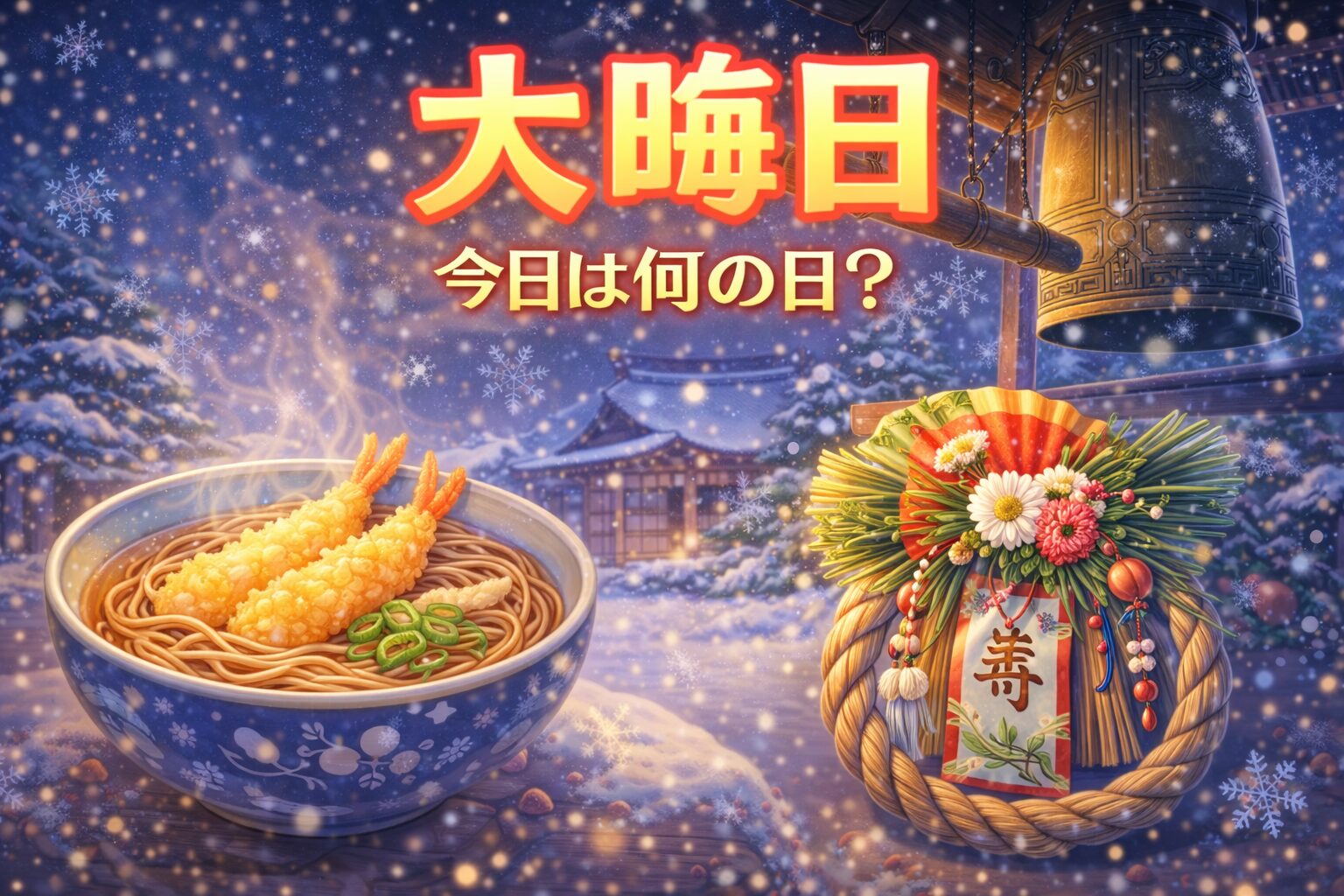 大晦日とは？意味・由来・いつ？年越しの風習・食べ物・やることまとめ